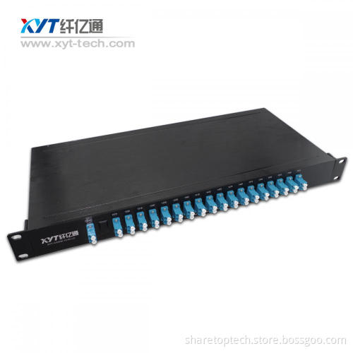 fiber optic equipment good quality CWDM module 16 channel cwdm mux demux single fiber 1U chassis new products